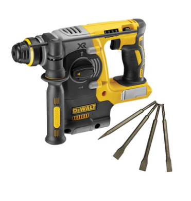 Dewalt DCH273N 18V Brushless SDS+ Rotary Hammer Drill with 4 Piece Chisel Set