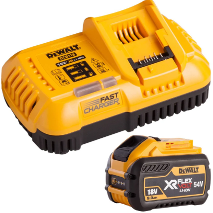 Dewalt DCB547 18v / 54v XR Flexvolt 9.0Ah Battery with Fast Charger